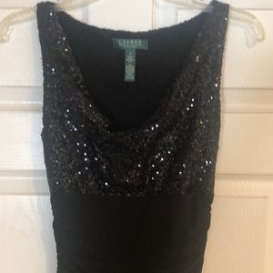 Ralph Lauren sequin topped long dress